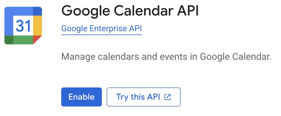 Google Calendar API