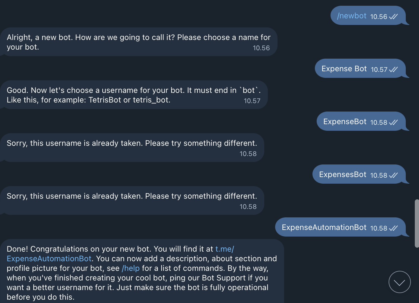 Create Telegram Bot